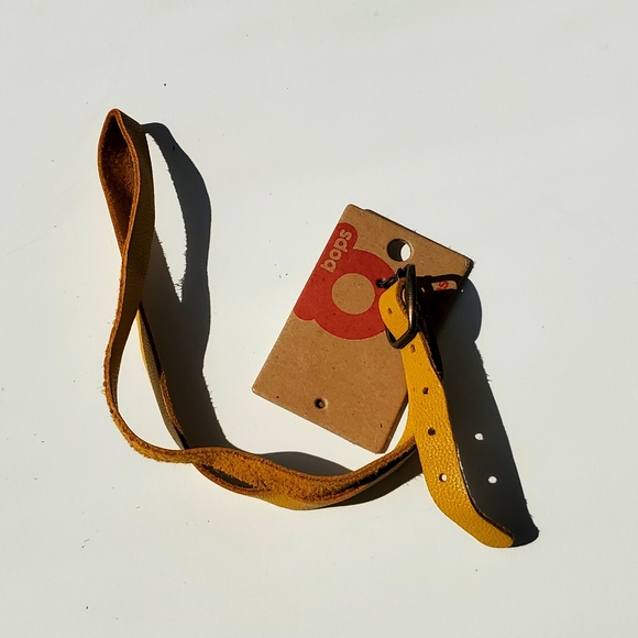 Boutique Swap Bops Yellow Leather Adjustable Choker Necklace Charm Sold Separate - Picture 1 of 5